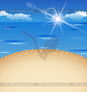 Beautiful summer postcard with beach - royalty-free vector image