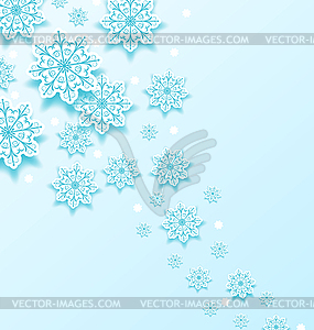 Christmas cold background with snowflakes - vector image