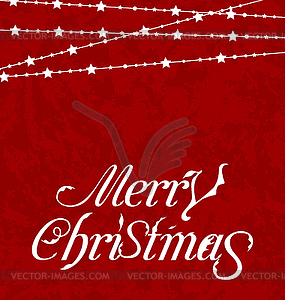 Christmas card, Merry Christmas lettering - vector clipart