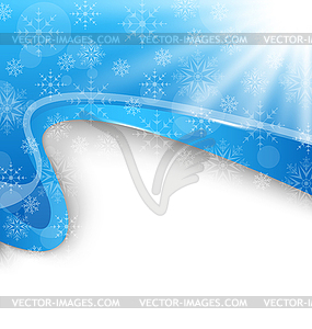 Cute winter brochure with snowflakes - vector image