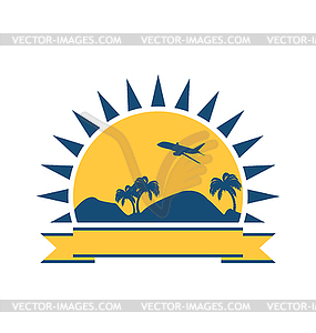 Design template with summer holiday background - vector clipart