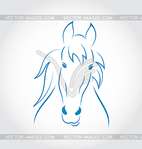 Symbol outline head horse - vector image