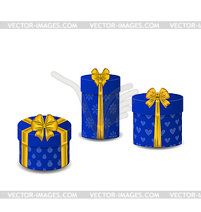 Collection gift boxes - vector image