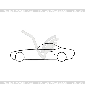 Sport car(profile) - vector clipart