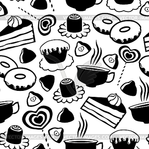 Sweet seamless pattern - vector clipart / vector image