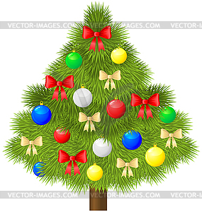 Рождественская елка - иллюстрация в векторном формате