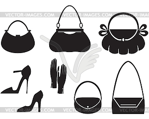 Handbag set - vector image