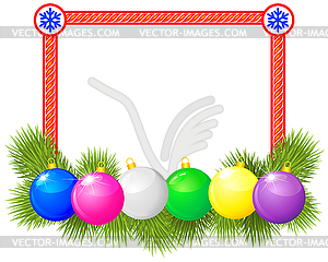 Новогодняя поздравительная рамка - изображение в формате EPS