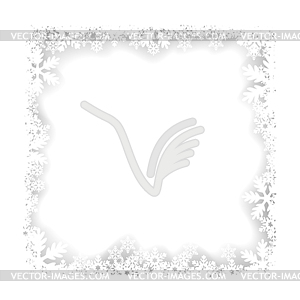 Christmas snowflakes frame - vector clip art