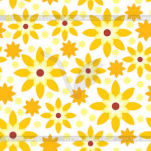 Flower seamless pattern - vector clipart