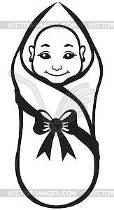 Swaddle baby - vector clip art