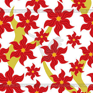 Flower seamless pattern - vector clipart