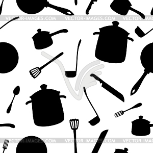 Kitchenware pattern - vector clip art