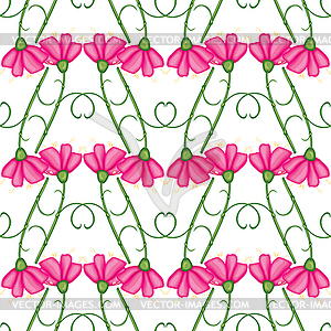 Carnation seamless pattern - vector clipart