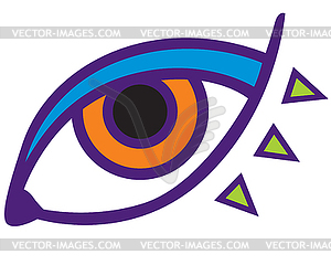 Стилизованных глаз - векторное изображение клипарта