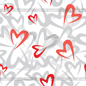 Hearts seamless pattern - vector image