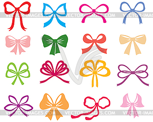 Color bow set - vector image