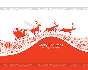 Christmas congratulatory card - vector image