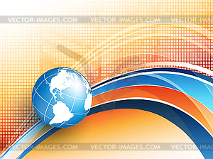 Wavy lines with copy space. - vector clipart