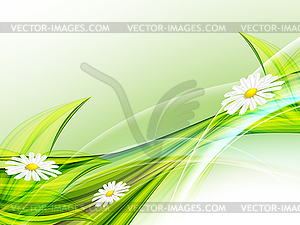 Floral abstract summer template - vector clip art