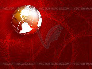 Wavy lines with copy space. - vector clipart