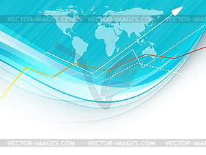 Background with world map - vector clipart / vector image