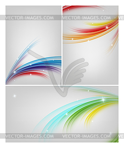 Colorful holiday`s templates set - vector image