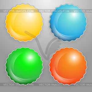 Colorful stickers set - vector image