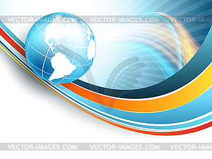 Abstract template with globe - vector image