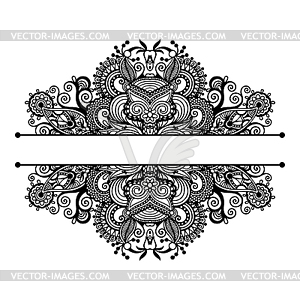 Black and white floral pattern - vector image