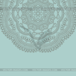 Ornamental template with circle floral background - vector clipart / vector image