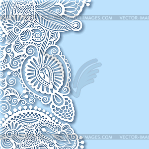 Ornate greeting card, christmas decoration - vector image