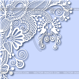 Ornate greeting card, christmas decoration - color vector clipart