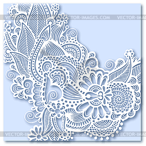 Ornate greeting card, christmas decoration - vector image