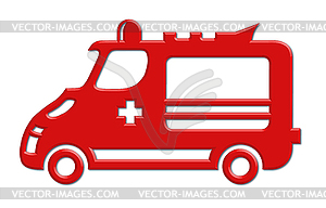 Ambulance car icon - vector clipart / vector image
