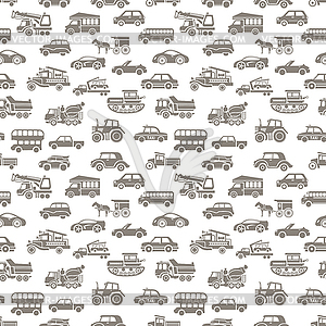 Seamless car pattern - vector image