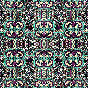 Vintage floral paisley seamless pattern - vector clipart