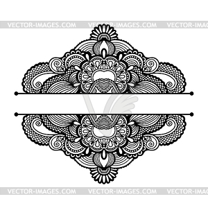 Black and white floral pattern - vector EPS clipart
