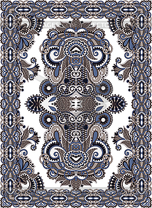 Ukrainian Oriental Floral Ornamental Seamless Carpe - vector image