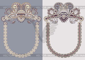 Ornamental floral frame - vector image