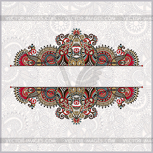 Ornate floral card announcement - vector clip art