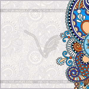 Ornate floral card announcement - vector image