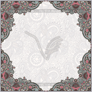 Ornamental floral pattern with place for your - vector clipart