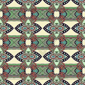 Geometry vintage floral seamless pattern - royalty-free vector image