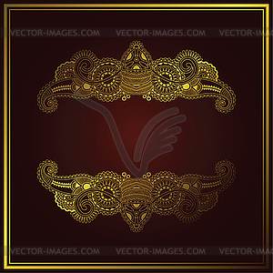 Gold ornamental floral pattern with place for your - vector clip art