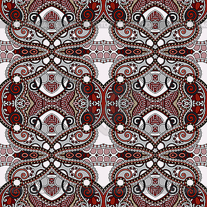 Geometry vintage floral seamless pattern - vector clipart