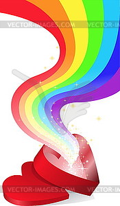 Rainbow out of box - vector image