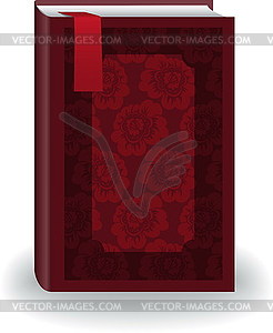 Red book with bookmark - vector clipart