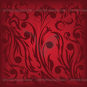 Dark red floral background - stock vector clipart