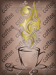 Coffee with golden flavor - vector clipart